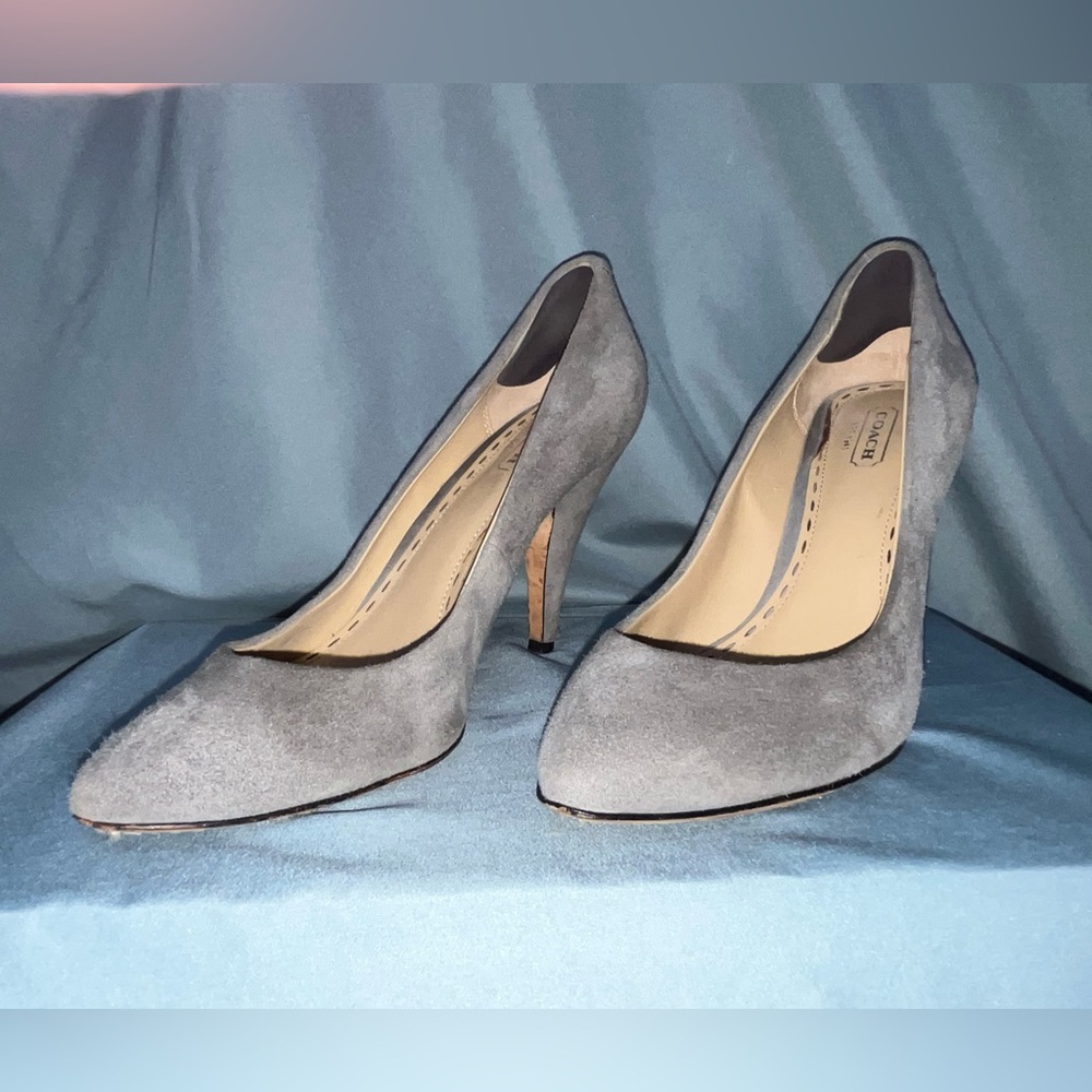 Coach suede heels size 8